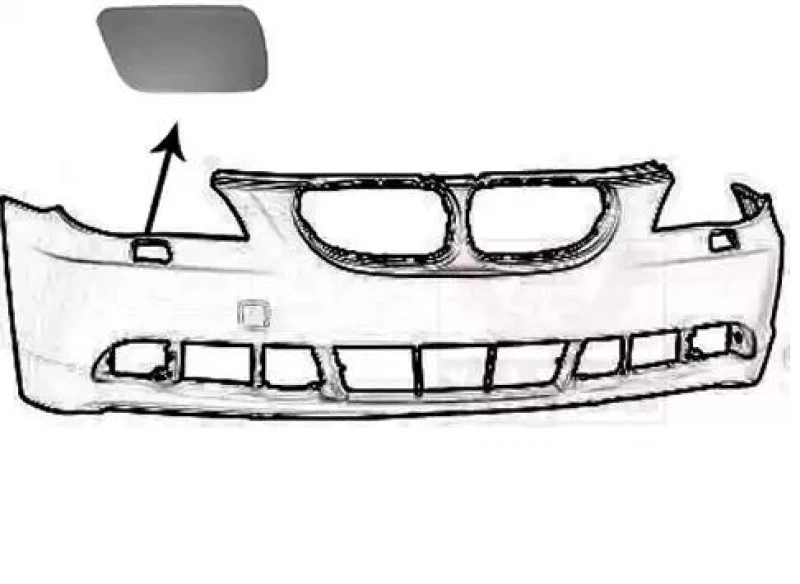 Image of VAN WEZEL 0655488 Cover, bumper Right Front, for headlamp cleaning system Cover,bumper (20)