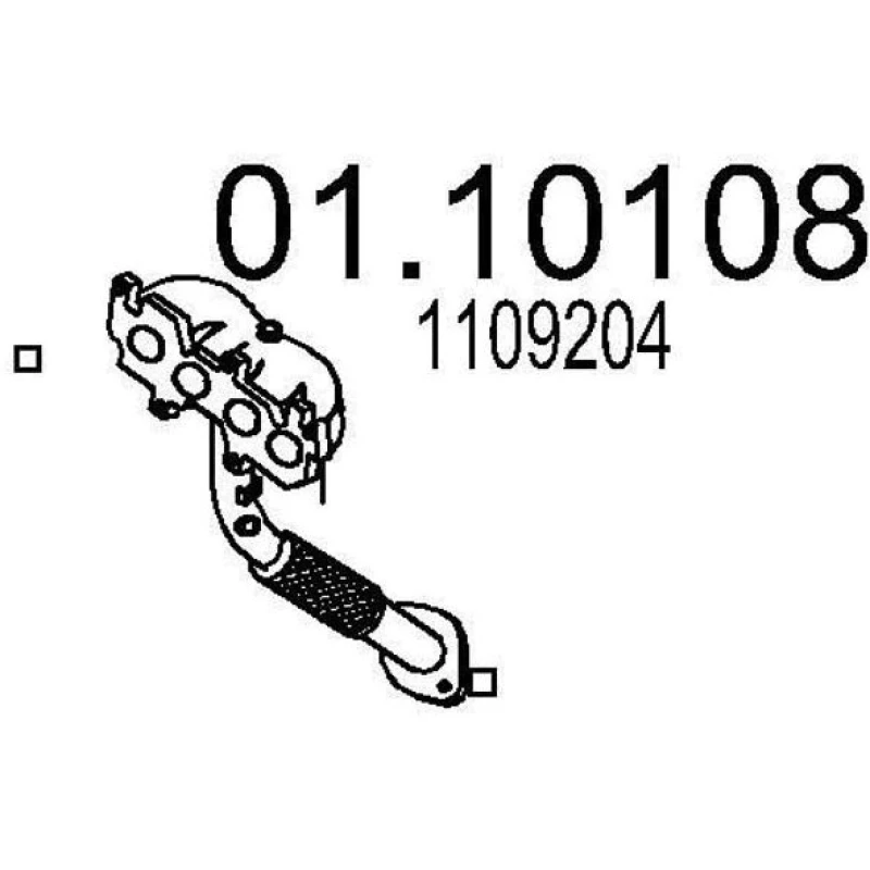 Image of MTS 01.10108 Exhaust Pipe Front, Length: 680mm Exhaust Pipe (17)