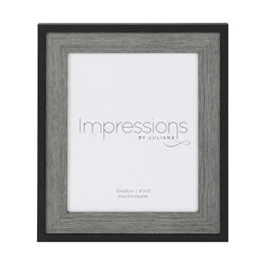 image of 8" x 10" - Impressions Plastic Black Photo Frame