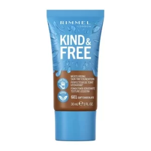 image of Rimmel Moisturising Skin Tint Foundation 602 Deep Chocolate