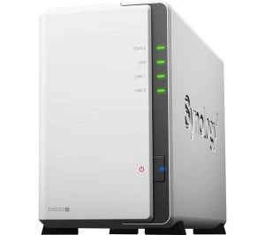 Image of SYNOLOGY DS220J Disk Station Server NAS Drive - 12 TB, 2 Bay, White