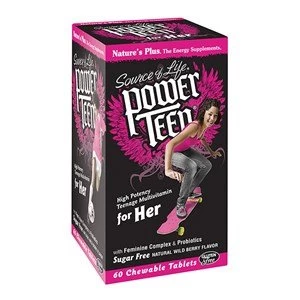 Image of Natures Plus Power Teen For Her Chewable Multi Wild Berry 60 Tabs