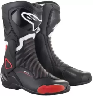 Image of Alpinestars SMX-6 V2 Motorcycle Boots, black-red, Size 39, black-red, Size 39