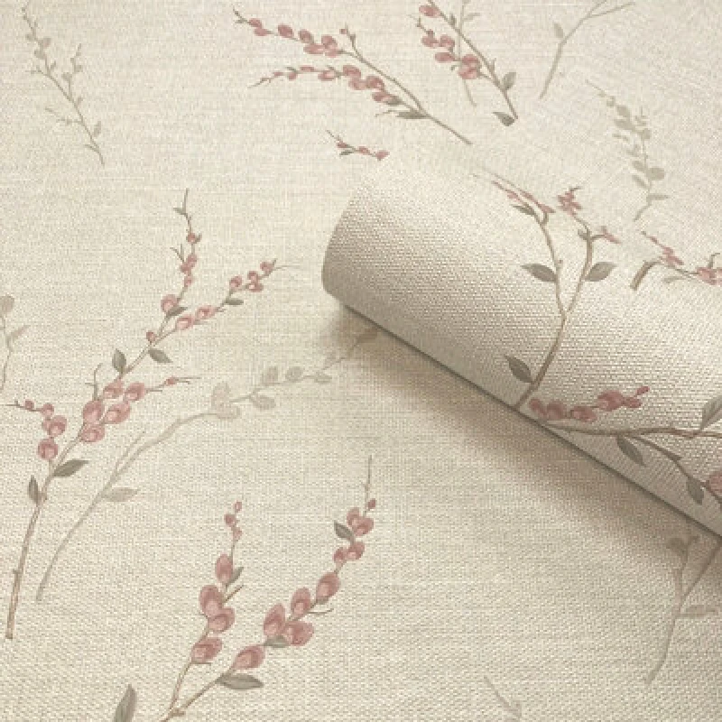 Image of Zambaiti Parati Carmella Floral Trail Pink Wallpaper