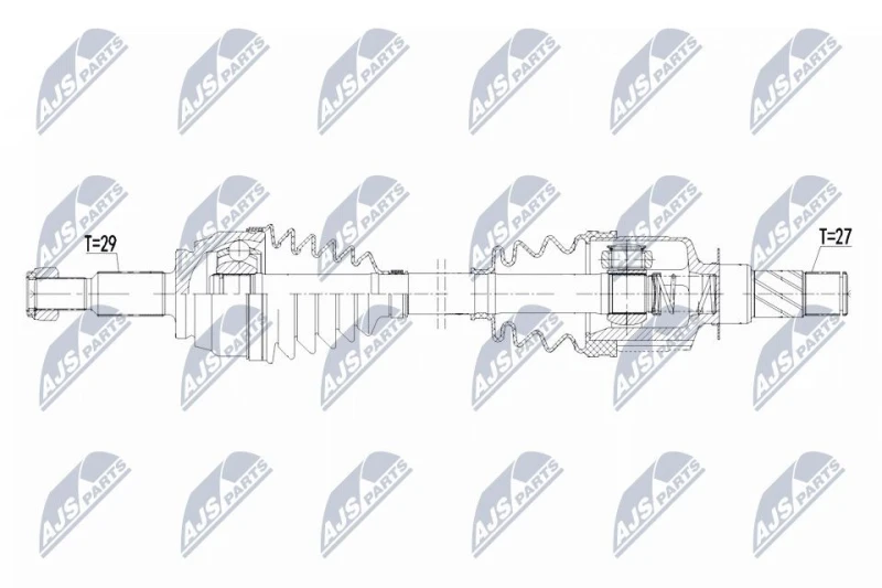 Image of NTY NPW-RE-224 Drive shaft Automatic Transmission, Rear Axle Left Drive Shaft (13)