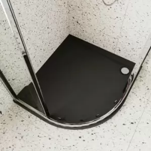 image of Offset Quadrant Left Handed Shower Tray 900mm x 800mm - Slate Grey - Hudson Reed