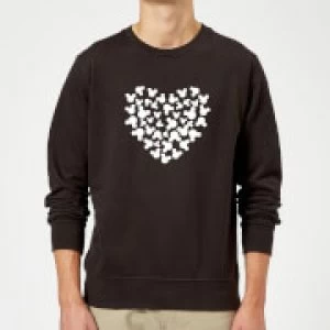 Image of Disney Mickey Mouse Heart Silhouette Sweatshirt - Black
