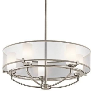 Image of 5 Light Pendant Chandelier Light Classic Pewter, G9