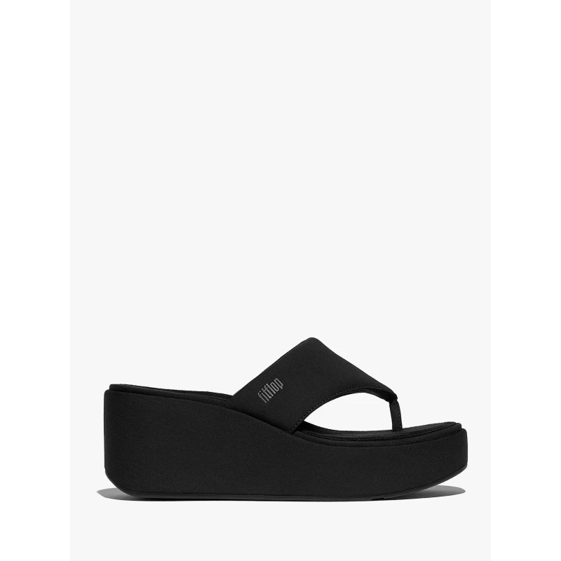 Image of Fitflop Womens Wedge Heeled Sandals All Black female 5.5 (38.5)