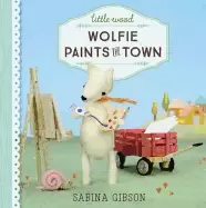Image of little wood wolfie paints the town