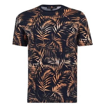 Image of Michael Kors Palm Print T Shirt - Dk Mid Multi934