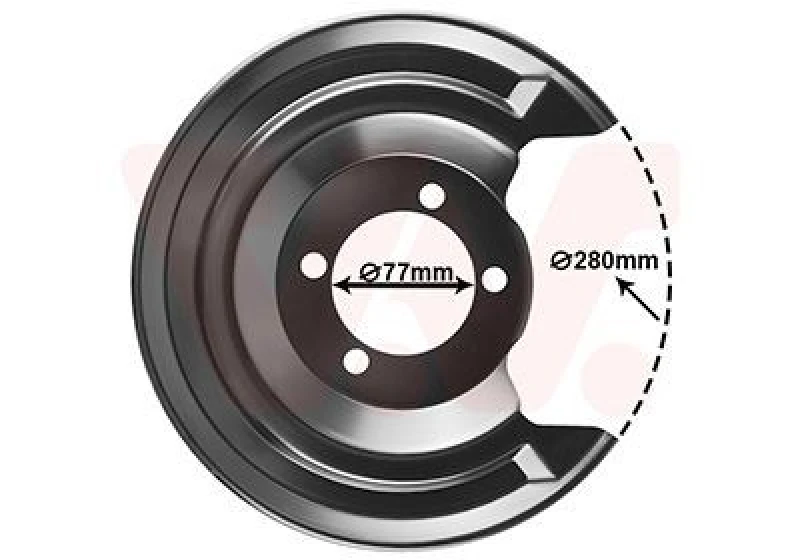 Image of VAN WEZEL Brake disc backing plate VAN WEZEL 5407374