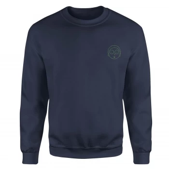 Image of Rick and Morty Morty Embroidered Unisex Sweatshirt - Navy - XL