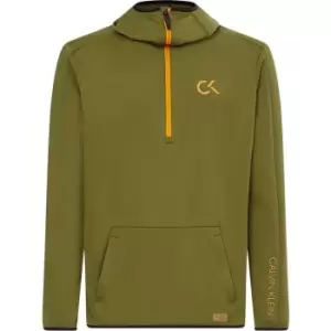 Image of Calvin Klein Performance Balaclava Hoodie - Green