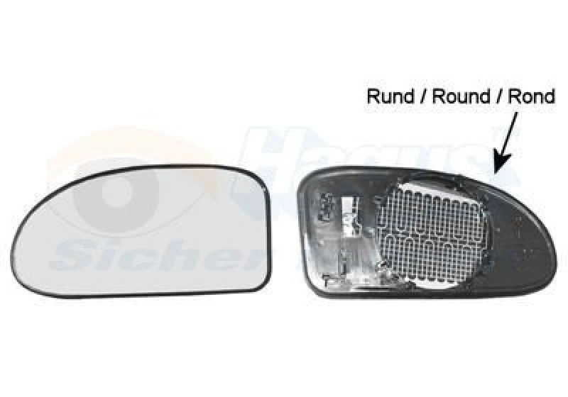 Image of VAN WEZEL Wing mirror glass VAN WEZEL 1858861