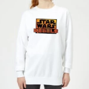 Image of Star Wars Rebels Logo Womens Sweatshirt - White - 3XL