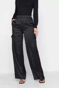 Image of Tall Satin Wide Leg Trousers