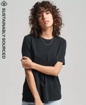 Image of Superdry Womens Organic Cotton Vintage Logo T-Shirt Black - Size: 12