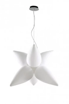 Image of Ceiling Pendant 6 Light E27 Outdoor IP44, Matt White, Opal White