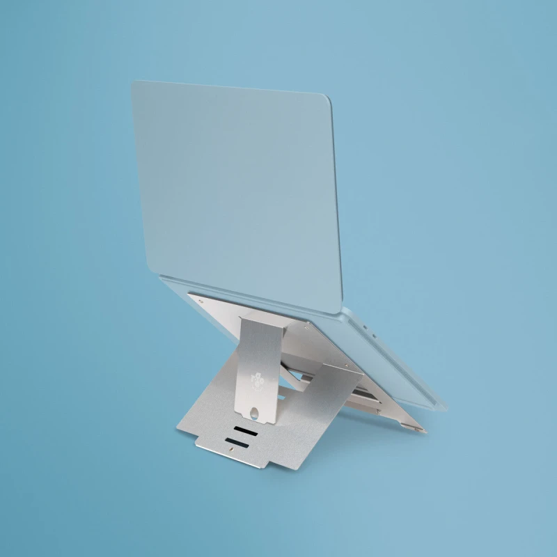 Image of R-Go Tools R-Go Tools Laptop stand R-Go Riser Flexible, adjustable folding laptop riser, ergonomic, Hylite aluminum, silver RGORISTSI