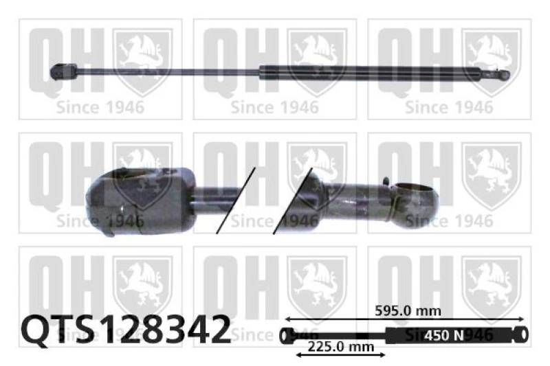 Image of QUINTON HAZELL Tailgate strut QUINTON HAZELL QTS128342