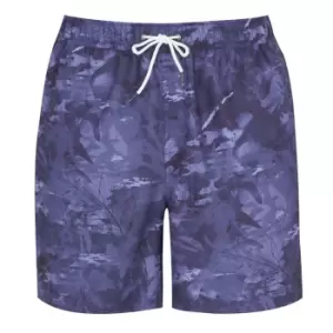 Image of Firetrap Print Swim Shorts Mens - Blue