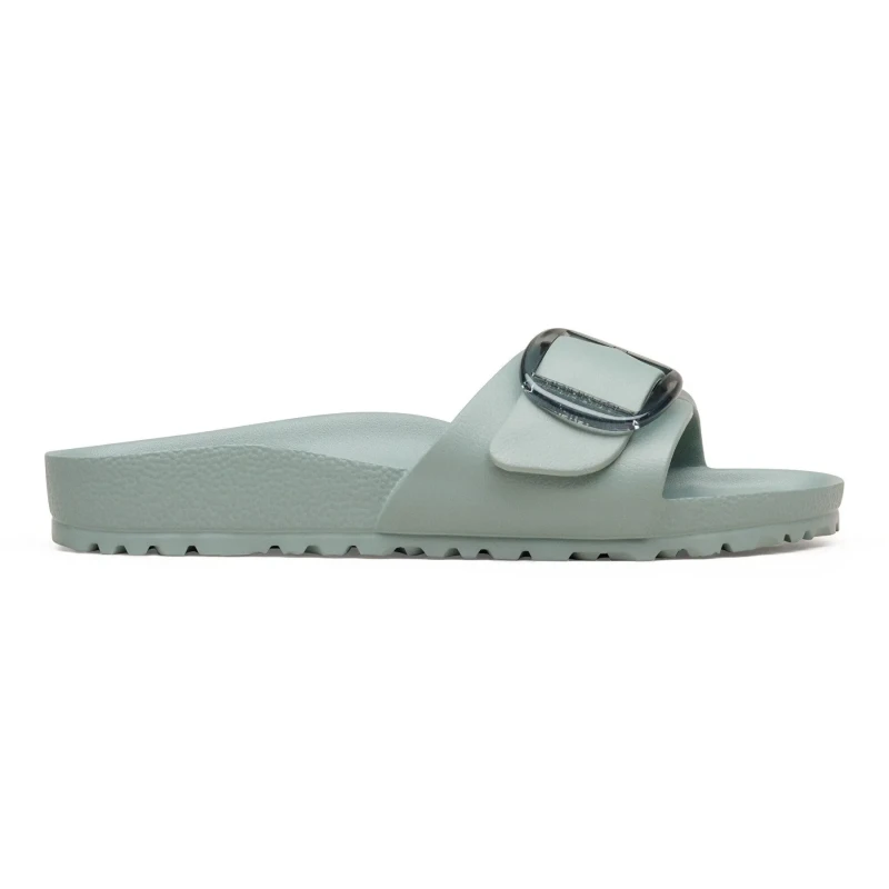 Image of Birkenstock Womens slides Birkenstock Madrid Big Buckle Vert Female 37