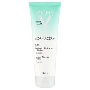 Image of Vichy Normaderm 3-in-1 Anti-Blemish Cleansing + Scrub + Mask