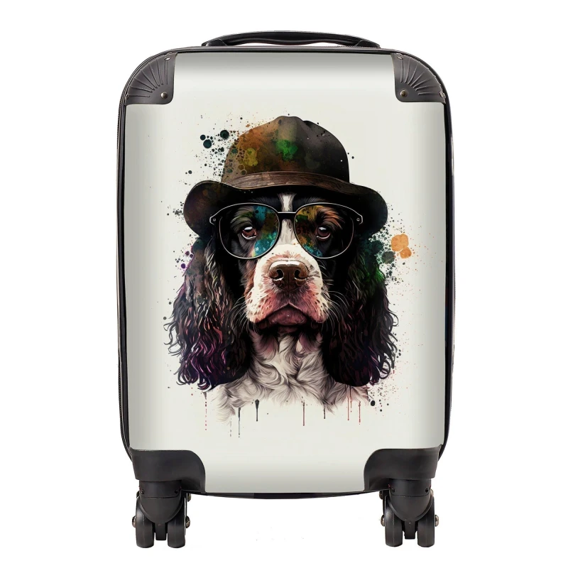 Image of Warren Reed Designer Springer Spaniel Dog Splashart Suitcase - Large