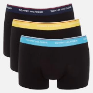 Image of Tommy Hilfiger Mens 3 Pack Trunk Boxer Shorts - Peacoat/BlueGrotto/Primrose - L