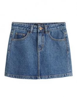 Mango Girls Denim Skirt - Blue