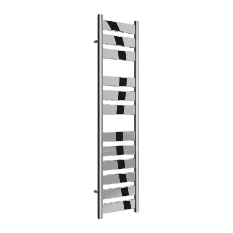 Image of Bathroom Kingdom Carpi Chrome Designer Flat Panel Heated Towel Rail 1200x300 in Silver Silver Unisex