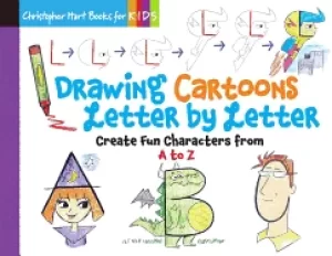 Image of drawing cartoons letter by letter create fun characters from a to z