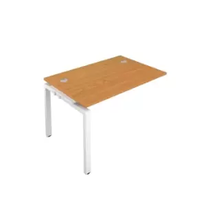 Image of Telescopic Sliding 1 Person Nova Oak Bench Extension with Cable Port - 1200 X 800 - White Frame