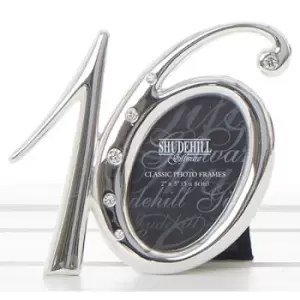 Image of Silver Diamante 16th Birthday Photo Frame