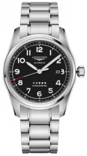 image of Longines Spirit 42mm Prestige Edition Stainless Steel Black Watch