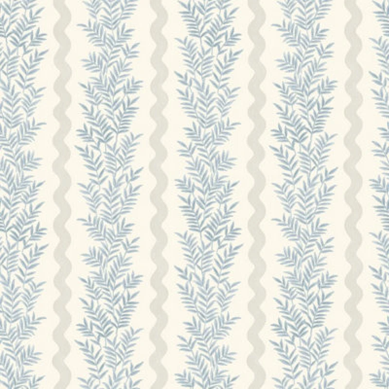 Image of Holden Decor Foliage Stripe Neutral / Blue Wallpaper, Blue 13961