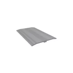 Image of RolaBond 90cm x 6cm Extra Wide Silver Hardwood an d Vinyl Metal Edgings Covers Strip