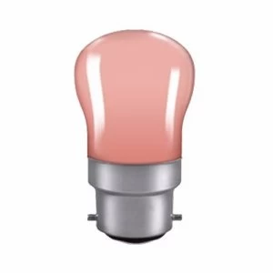 Image of Crompton 15W Bayonet Cap Pygmy Sign Bulb - Pink