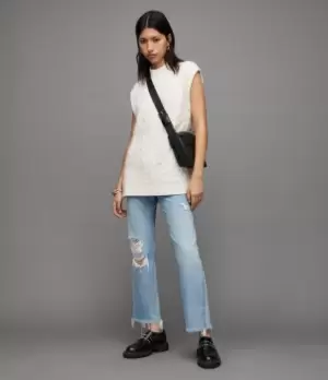 Image of AllSaints Womens Arvid Tank, Chalk White, Size: XS