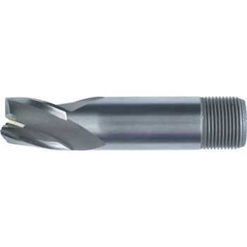 Image of 11.00MM HSS-Co 8% 3 Flute Threaded Shank Slot Drills - Uncoated