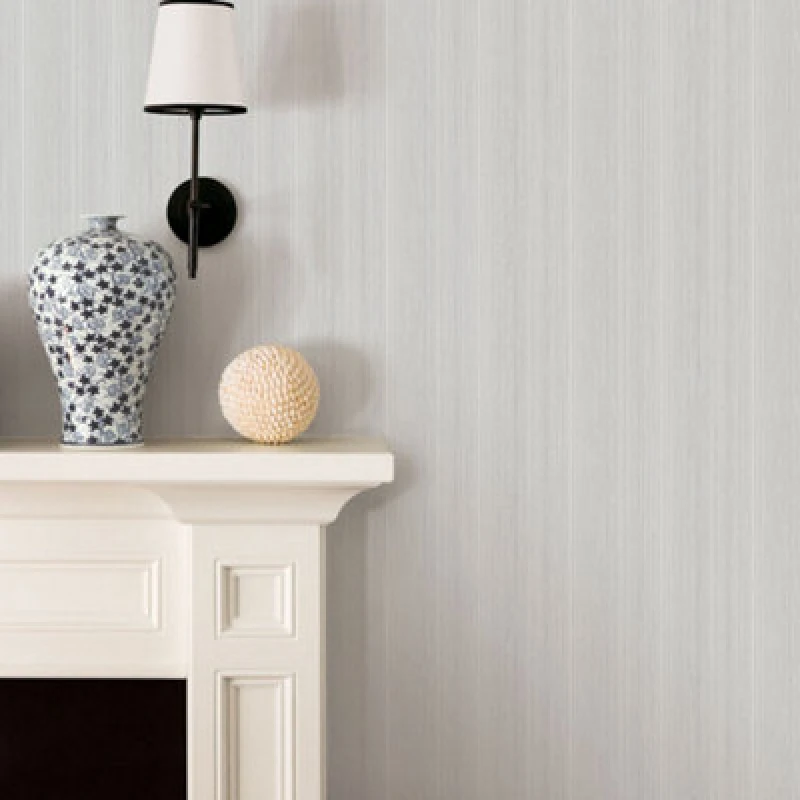 Image of Galerie Nordic Elements Silver Metallic Thin Stripe Texture Wallpaper Roll