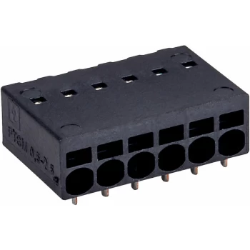 image of 1701097 PTSM 0,5/ 6-2,5-H-THR Terminal Block 6A 6 Way 2.5mm (5) - Phoenix Contact