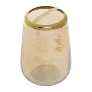 image of Interiors By Ph Glass Toothbrush Holder - Gold