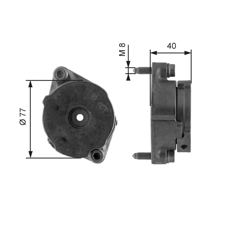 Image of GATES Tensioner pulley GATES T38345