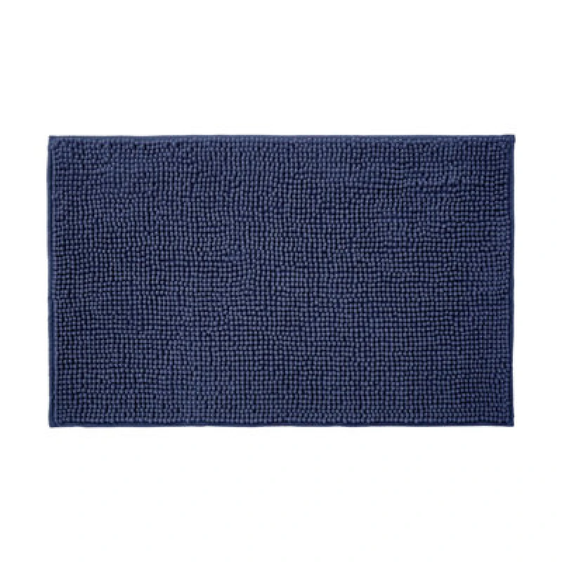 Image of Allure Bath Fashions Chenille Bobble Bath Mat Non Slip 60 X 90Cm - Navy Blue