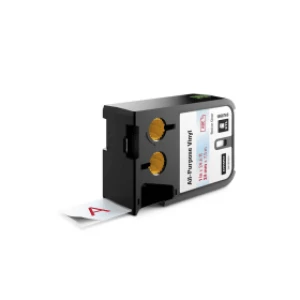 Image of Dymo 1868748 Red on Clear Label Tape 24mm x 7.5m
