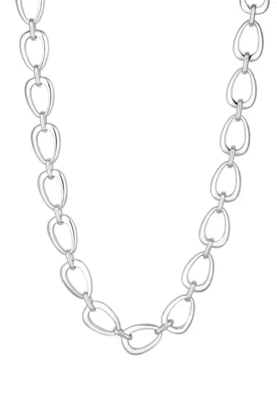 image of Recycled Sterling Silver Plated Open Linked Necklace - Gift Pouch