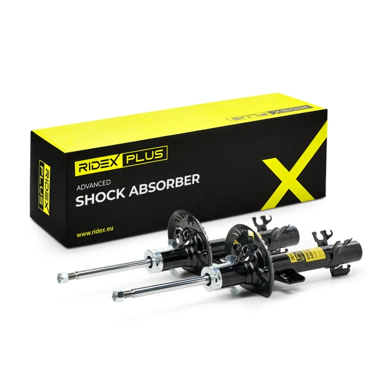 Image of RIDEX PLUS 854S17843P Shock absorber Front Axle, Gas Pressure, Twin-Tube, Suspension Strut, Bottom Yoke Shock Absorber (854)