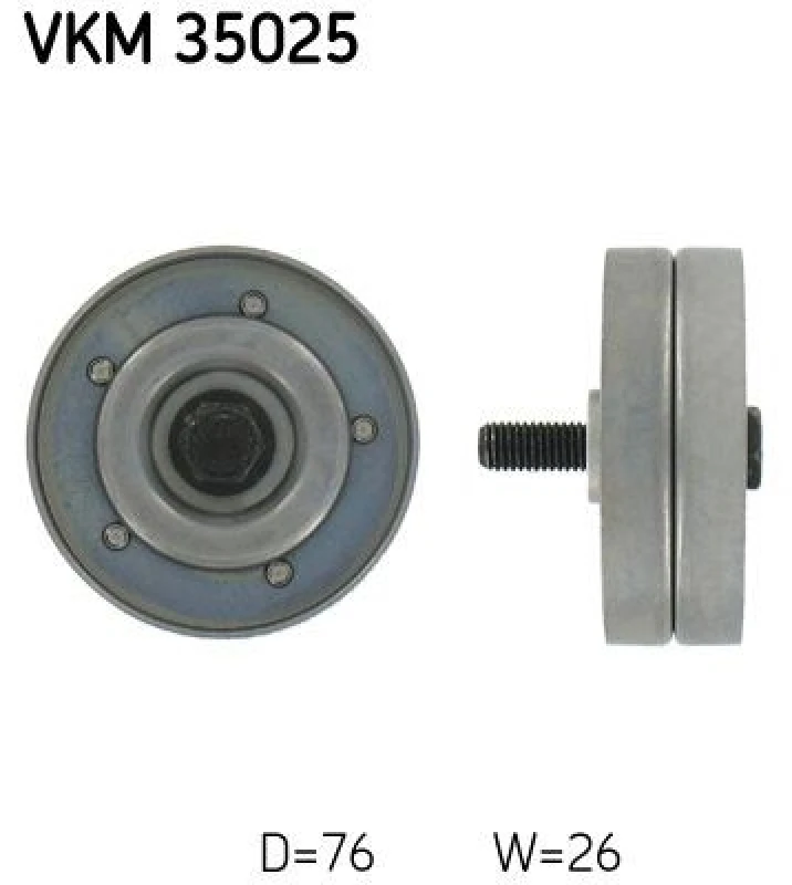 Image of SKF Deflection / guide pulley, V-ribbed belt SKF VKM 35025